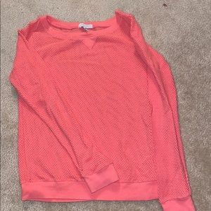 dELiA*s Pink Cotton Mesh Long Sleeve